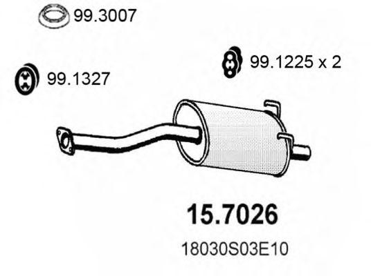 Глушитель выхлопных газов конечный 157026 ASSO