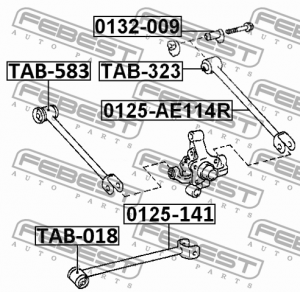 Рычаг подвески 0125-AE114R FEBEST
