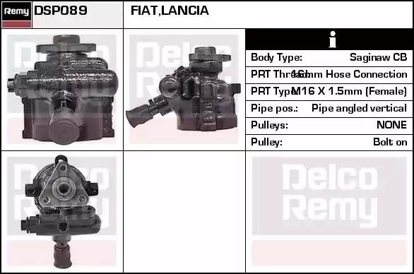 Гидравлический насос, рулевое управление DSP089 DELCO REMY