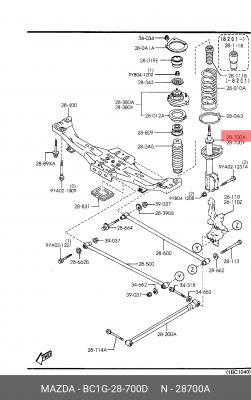 Амортизатор BC1G28700D MAZDA