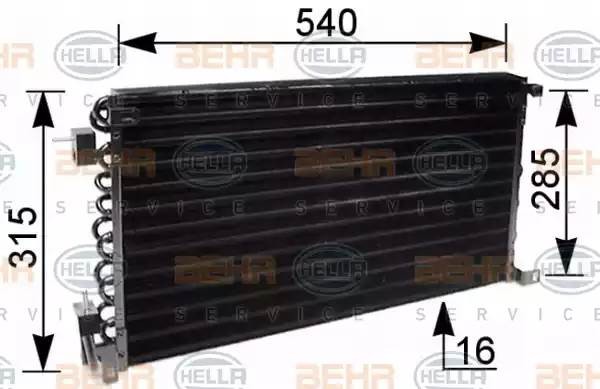 Конденсатор, кондиционер 8FC351036041 HELLA