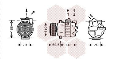 Компрессор, кондиционер 5800K220 VAN WEZEL