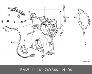 Прокладка, впускной / выпускной коллектор 11 14 1 740 846 BMW