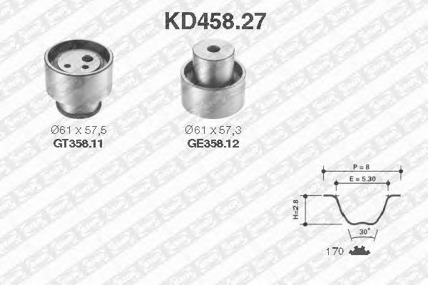 Комплект ремня ГРМ KD45827 NTN SNR