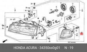 Габаритные огни 34350SS0G01 HONDA