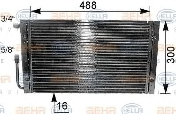 Конденсатор, кондиционер 8FC351038061 HELLA