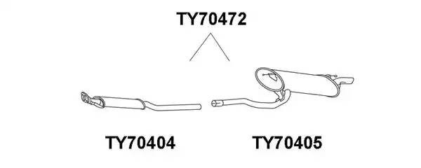 Глушитель выхлопных газов конечный TY70472 VENEPORTE