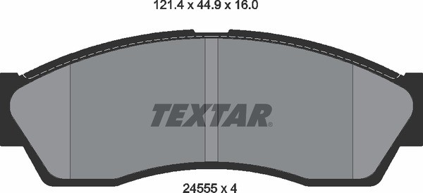 Комплект тормозных колодок, диско 2455501 TEXTAR