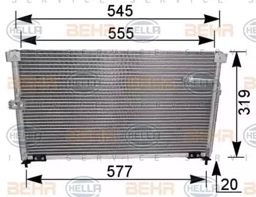 Конденсатор, кондиционер 8FC351036301 HELLA