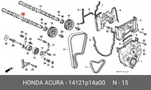 Распредвал 14121P14A00 HONDA