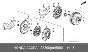 Диск сцепления 22200PM5000 HONDA
