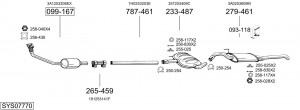 Глушитель выхлопных газов конечный 291059 BOSAL