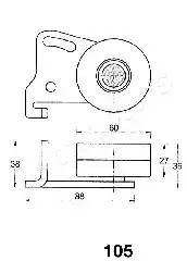 Устройство для натяжения ремня, ремень ГРМ BE105 JAPAN PARTS GROUP