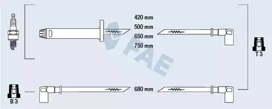 Ккомплект проводов зажигания 85710 FAE