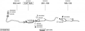 Средний глушитель выхлопных газов 284-211 BOSAL
