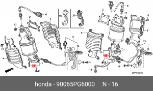 Шпилька ступицы колеса 90065PG6000 HONDA