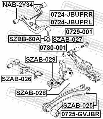 Сайлентблок SZAB-028 FEBEST