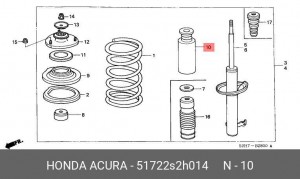 Отбойник амортизатора подвески 51722S2H014 HONDA