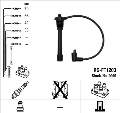 Ккомплект проводов зажигания RCFT1203 NGK NTK