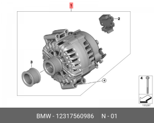 Генератор 12 31 7 560 986 BMW