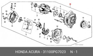 Генератор 31100PG7023 HONDA