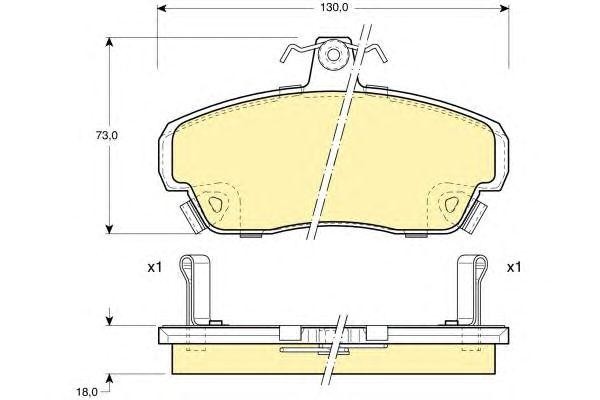 Комплект тормозных колодок, диско 6110831 GIRLING
