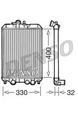 Радиатор, охлаждение двигател DRM22001 DENSO