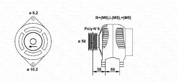 Генератор 943356980010 MAGNETI MARELLI