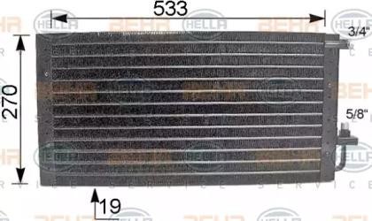 Конденсатор, кондиционер 8FC351039151 HELLA