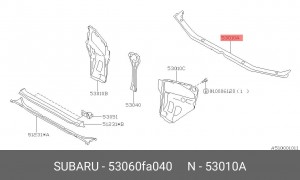 Облицовка передка 53060FA040 SUBARU