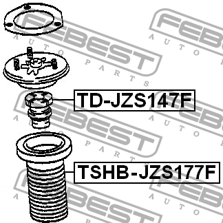 Пыльник амортизатора подвески TSHB-JZS177F FEBEST