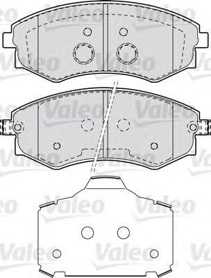 Комплект тормозных колодок, диско 598870 VALEO PHC