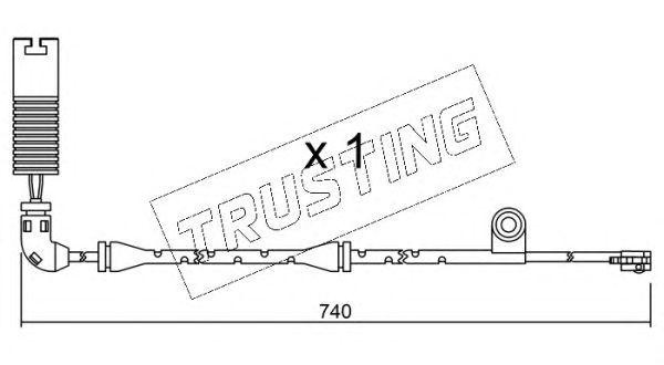 Сигнализатор, износ тормозных колодок SU.195 TRUSTING