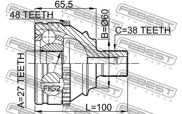 ШРУС 2310-028A48 FEBEST