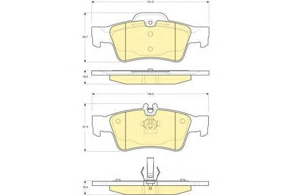 Комплект тормозных колодок, диско 6115462 GIRLING