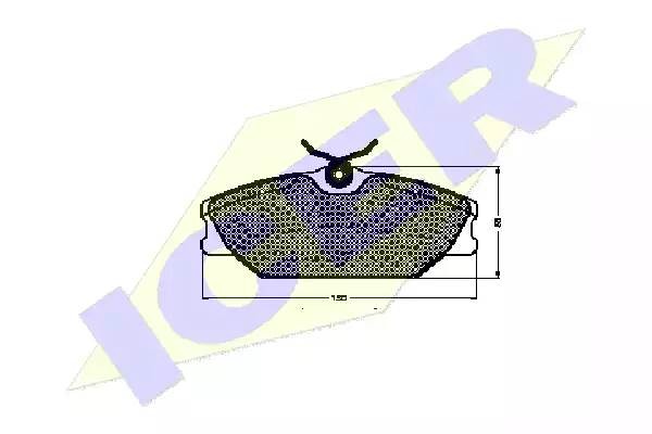 Комплект тормозных колодок, диско 180669 ICER