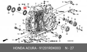 Сальник 91201RDK003 HONDA