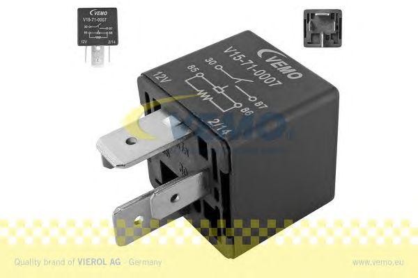 Реле, продольный наклон шкворня вентилятора V15-71-0007 VEMO