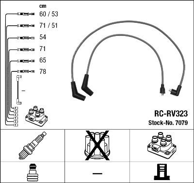 Ккомплект проводов зажигания 7079 NGK NTK