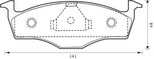 Комплект тормозных колодок, диско 573040B BENDIX JURID