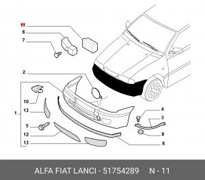 Деталь 51754289 ALFA FIAT LANCIA