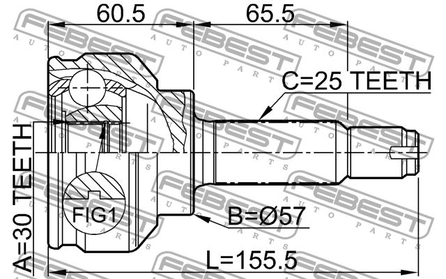 ШРУС 0410-CS3A FEBEST