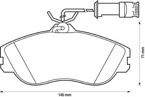 Комплект тормозных колодок, диско 571402B BENDIX JURID