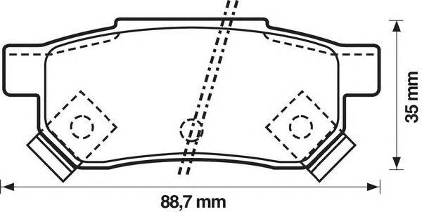 Комплект тормозных колодок, диско 572137B BENDIX JURID