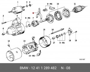 рычаг включения, стартер 12 41 1 289 482 BMW