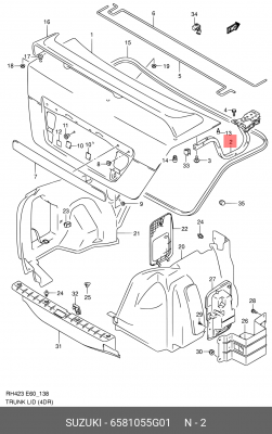Деталь 65810-55G01 SUZUKI
