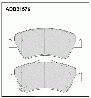 Колодки тормозные дисковые ADB31576 ALLIED NIPPON