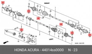 ШРУС 44014SS0000 HONDA