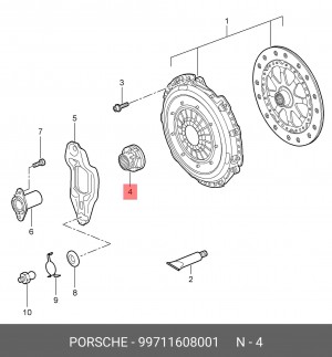 Выжимной подшипник 99711608001 PORSCHE