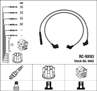 Ккомплект проводов зажигания 9482 NGK NTK